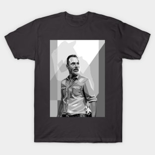 Rick Grimes WPAP Pop Art in Black & white colour T-Shirt